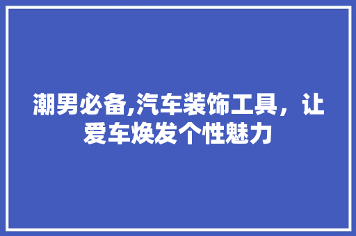 潮男必备,汽车装饰工具，让爱车焕发个性魅力 家居装修