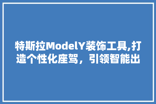 特斯拉ModelY装饰工具,打造个性化座驾，引领智能出行新潮流