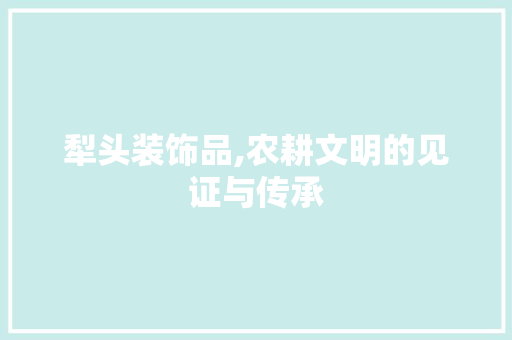 犁头装饰品,农耕文明的见证与传承 卧室装修