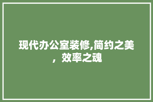 现代办公室装修,简约之美，效率之魂 客厅装修