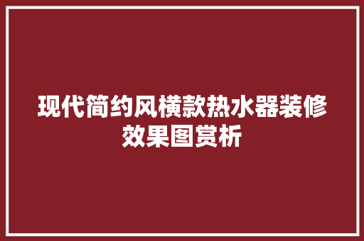 现代简约风横款热水器装修效果图赏析 地板材料