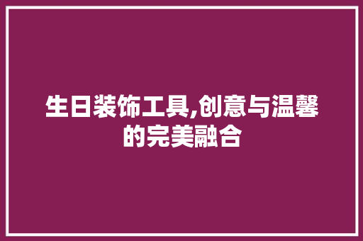 生日装饰工具,创意与温馨的完美融合 客厅装修