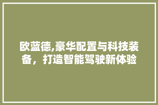 欧蓝德,豪华配置与科技装备，打造智能驾驶新体验