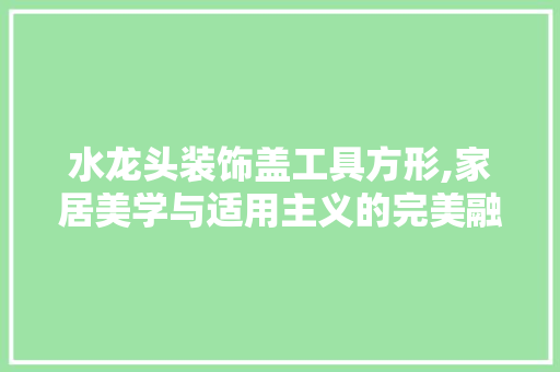 水龙头装饰盖工具方形,家居美学与适用主义的完美融合 现代风格装饰