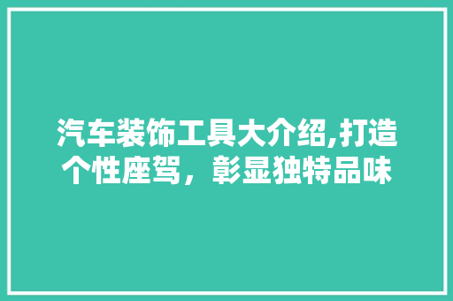 汽车装饰工具大介绍,打造个性座驾，彰显独特品味 客厅装修