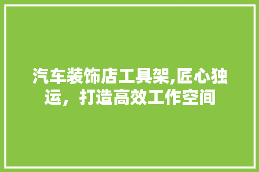 汽车装饰店工具架,匠心独运，打造高效工作空间 地板材料