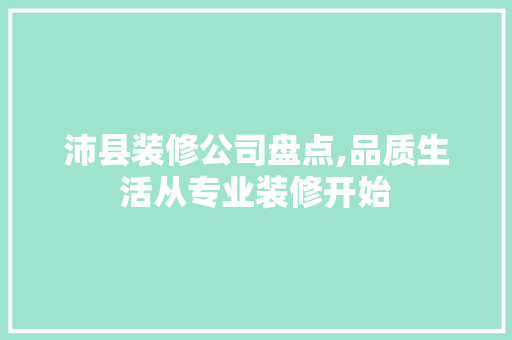 沛县装修公司盘点,品质生活从专业装修开始 客厅装修
