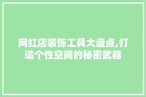网红店装饰工具大盘点,打造个性空间的秘密武器 地板材料