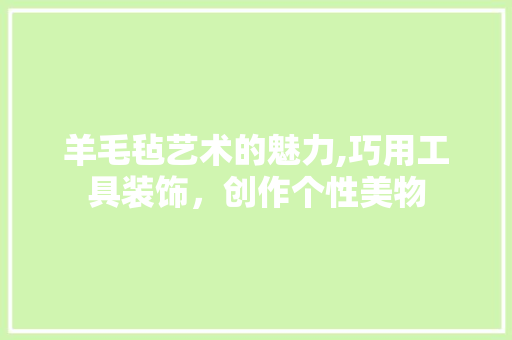 羊毛毡艺术的魅力,巧用工具装饰，创作个性美物 地板材料