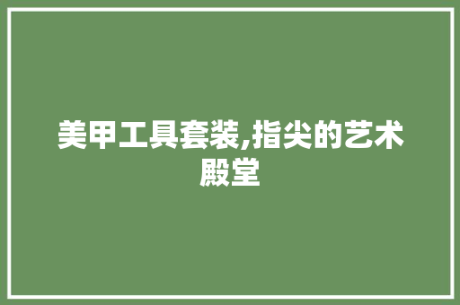 美甲工具套装,指尖的艺术殿堂 木雕艺术