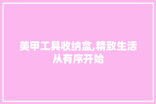 美甲工具收纳盒,精致生活从有序开始 家居装修