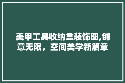 美甲工具收纳盒装饰图,创意无限，空间美学新篇章 家居装修