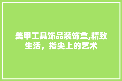美甲工具饰品装饰盒,精致生活，指尖上的艺术 中式风格装饰
