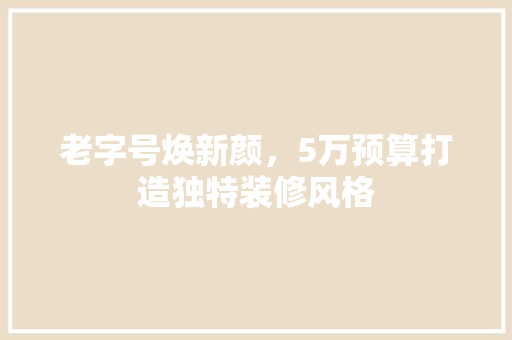 老字号焕新颜，5万预算打造独特装修风格 地板材料