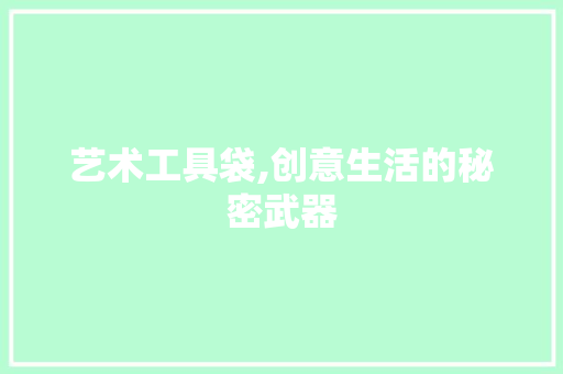 艺术工具袋,创意生活的秘密武器 室内设计