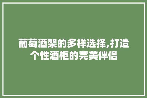 葡萄酒架的多样选择,打造个性酒柜的完美伴侣
