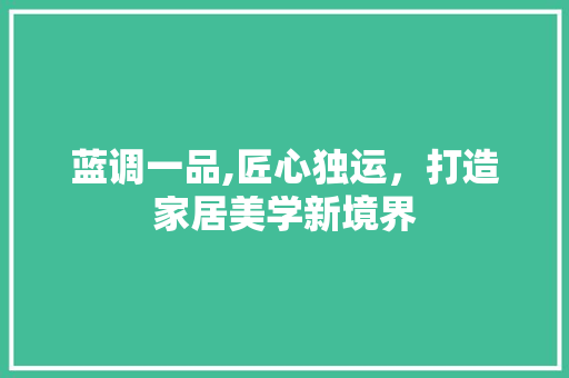 蓝调一品,匠心独运，打造家居美学新境界 卧室装修