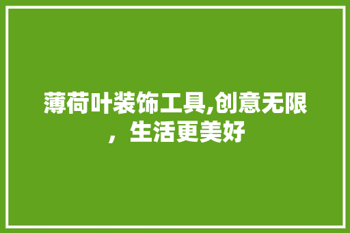 薄荷叶装饰工具,创意无限，生活更美好