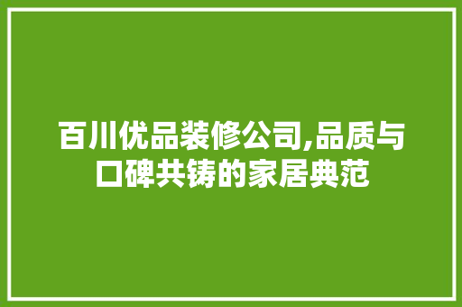 百川优品装修公司,品质与口碑共铸的家居典范 地板材料