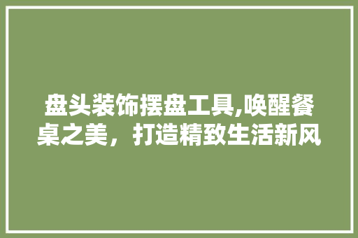 盘头装饰摆盘工具,唤醒餐桌之美，打造精致生活新风尚 现代风格装饰
