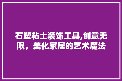 石塑粘土装饰工具,创意无限，美化家居的艺术魔法