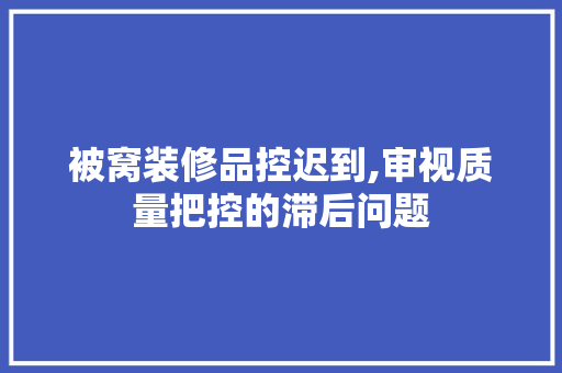 被窝装修品控迟到,审视质量把控的滞后问题 地板材料