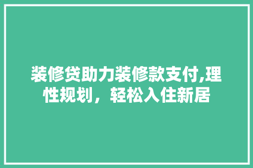 装修贷助力装修款支付,理性规划，轻松入住新居 木雕艺术