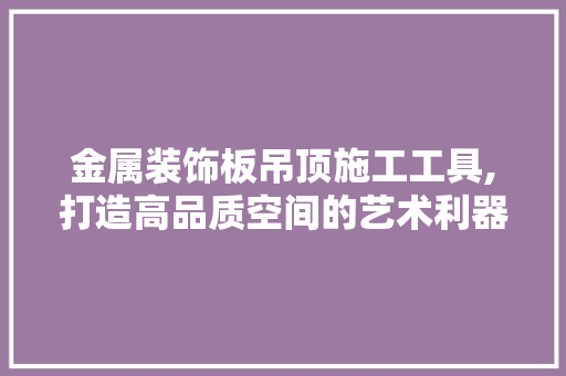金属装饰板吊顶施工工具,打造高品质空间的艺术利器 地板材料