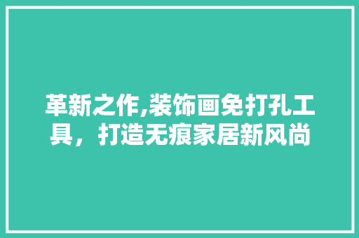 革新之作,装饰画免打孔工具，打造无痕家居新风尚 现代风格装饰
