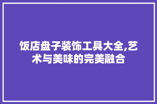 饭店盘子装饰工具大全,艺术与美味的完美融合 家居装修