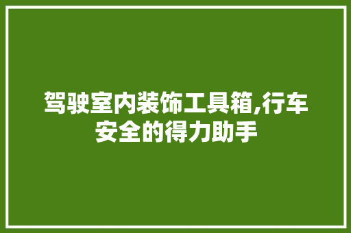 驾驶室内装饰工具箱,行车安全的得力助手 中式风格装饰