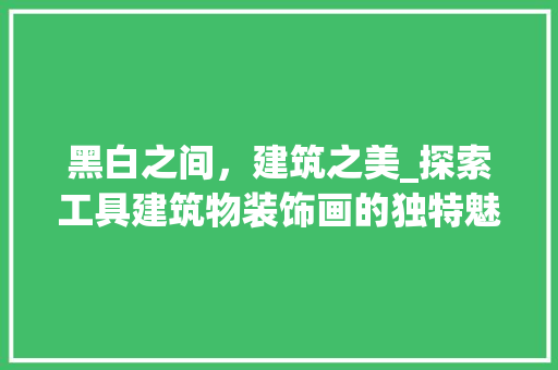 黑白之间，建筑之美_探索工具建筑物装饰画的独特魅力