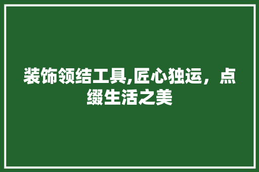 装饰领结工具,匠心独运，点缀生活之美 卧室装修