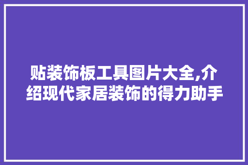 贴装饰板工具图片大全,介绍现代家居装饰的得力助手