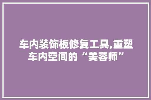 车内装饰板修复工具,重塑车内空间的“美容师” 地板材料