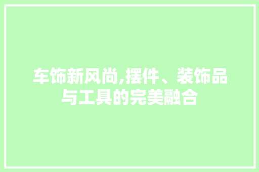 车饰新风尚,摆件、装饰品与工具的完美融合 卧室装修