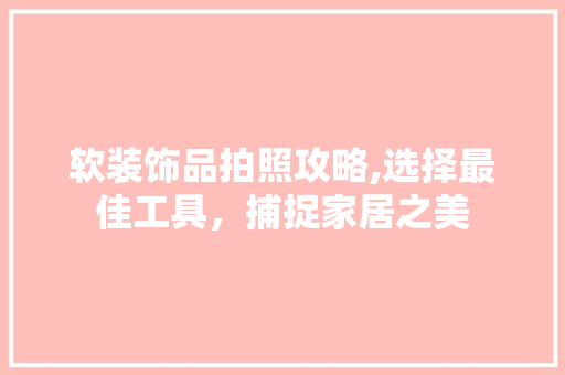 软装饰品拍照攻略,选择最佳工具，捕捉家居之美 地板材料