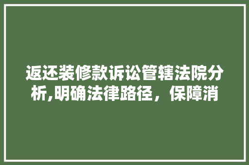 返还装修款诉讼管辖法院分析,明确法律路径，保障消费者权益